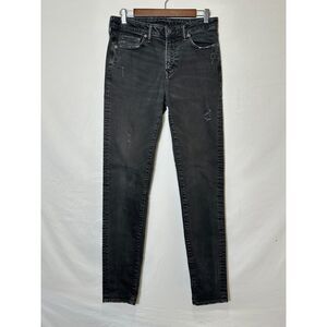 American Eagle Outfitters Men's Air Flex+ Black Distressed Jeans Size 30x34